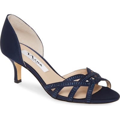 Nina Cissy Crystal Embellished Sandal, Blue