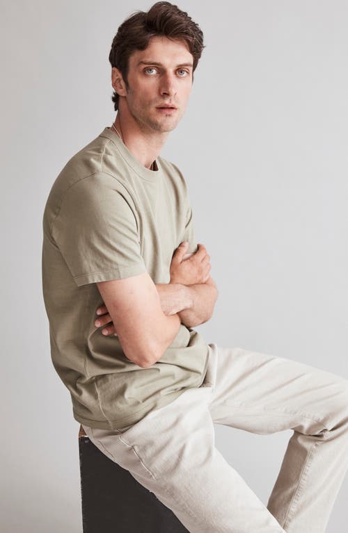 Madewell Allday Garment Dyed Cotton T-shirt In Weathered Sage