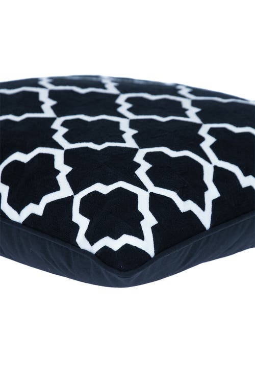 Parkland Collection Canita Embroidered Throw Pillow In Black