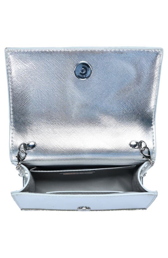 Shop Starlet Bow Rhinestone Crossbody Bag In Silver