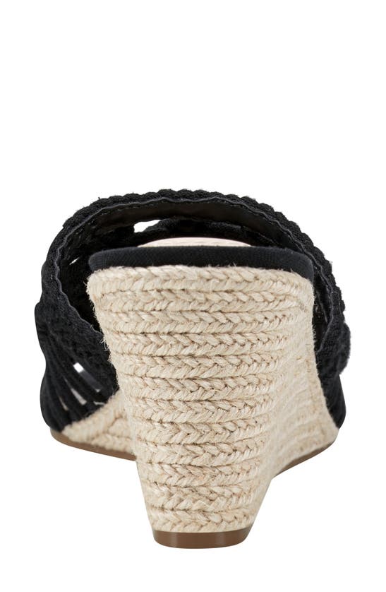Shop Bandolino Andrrea Crochet Espadrille Wedge Sandal In Black