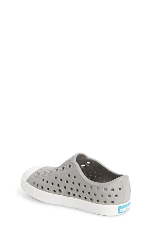 Native Shoes Kids' Jefferson Water Friendly Slip-on Sneaker In Pigeon Grey/shell White