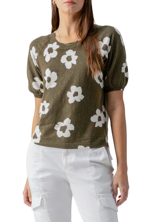 Sunny Days Print Sweater in Burnt Olive