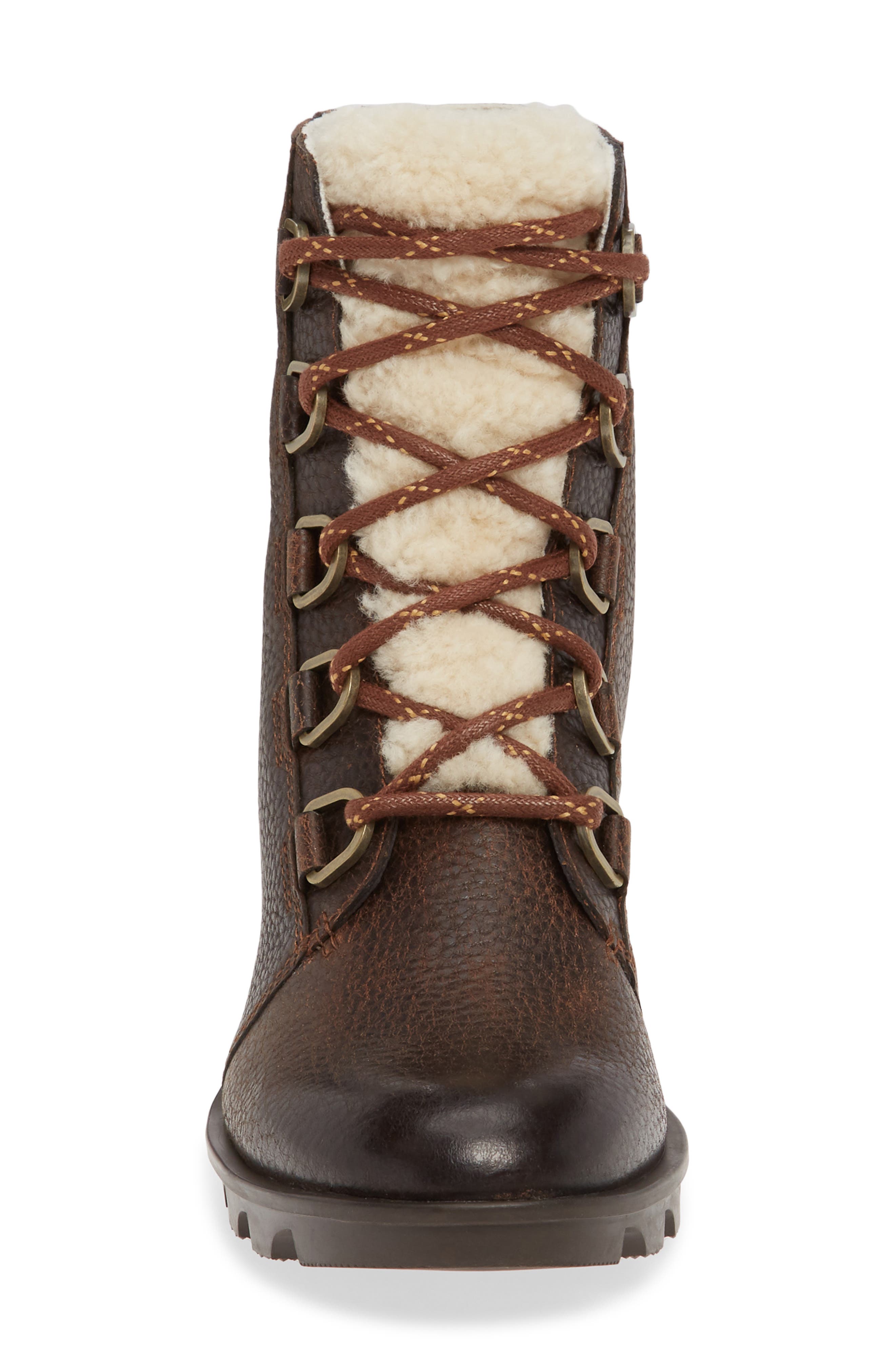 sorel phoenix lace shearling boot