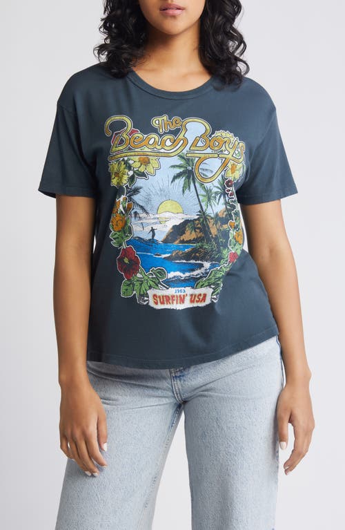 Daydreamer The Beach Boys 1963 Cotton Graphic T-shirt In Vintage Black