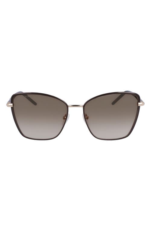 Longchamp 58mm Gradient Butterfly Sunglasses In Brown