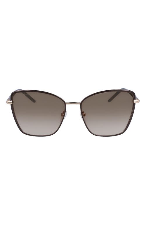 Longchamp 58mm Gradient Butterfly Sunglasses In Brown/gradient Khaki