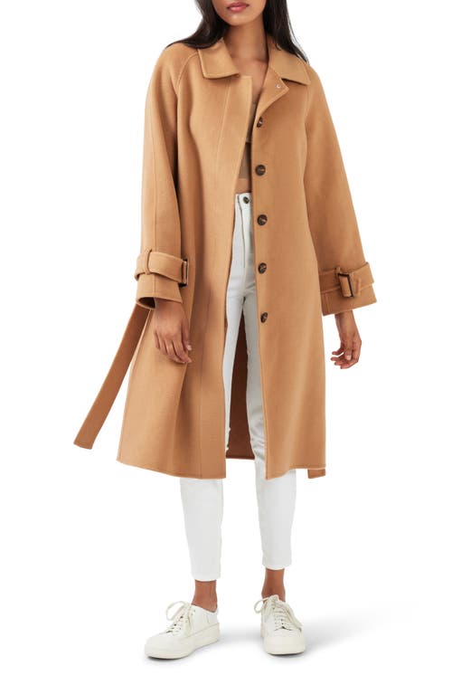 Belle & Bloom Shore To Shore Belted Wool Coat In Camel