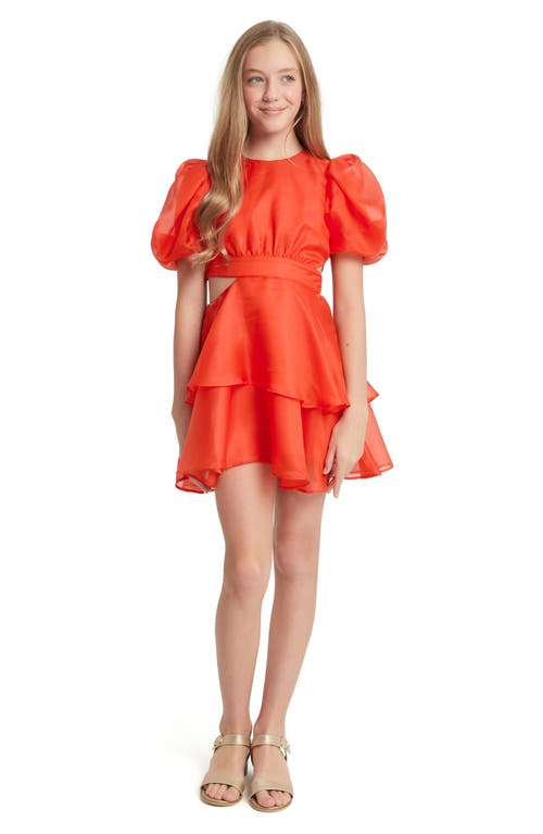 Bardot Junior Kids' Enya Cutout Organza Minidress at Nordstrom, Us