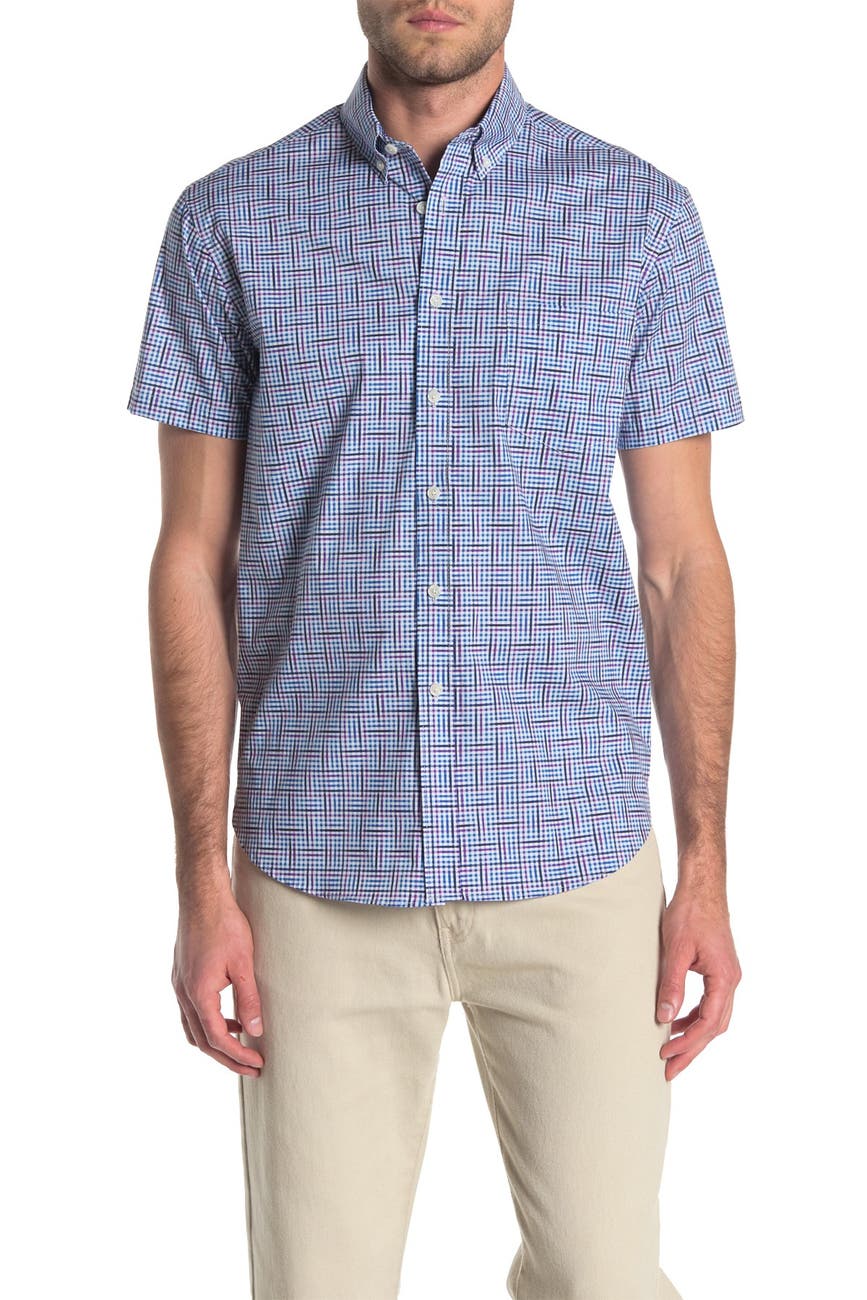 CONSTRUCT | Abstract Square Print Short Sleeve Shirt | Nordstrom Rack