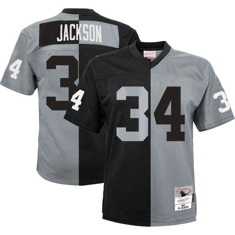 Mitchell & Ness Bo Jackson Black/silver Las Vegas Raiders 1988 Split ...