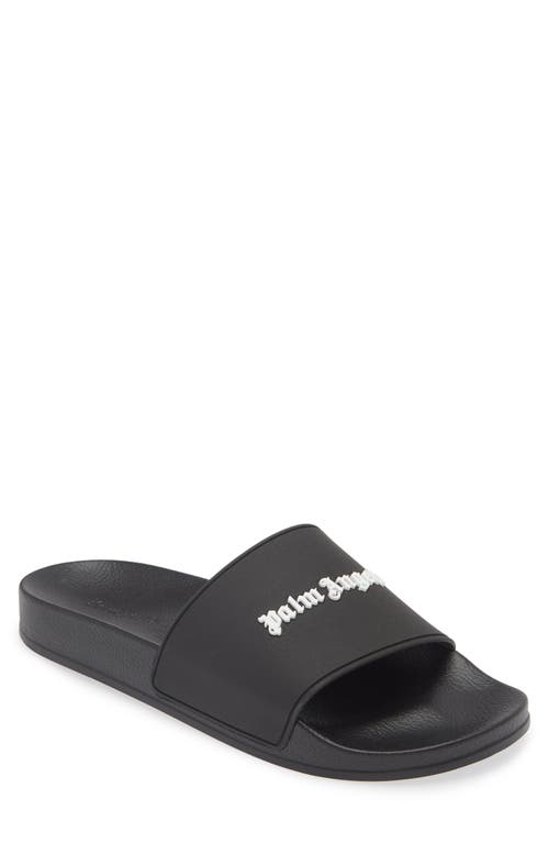 Essential Logo Pool Slide Sandal in Black White
