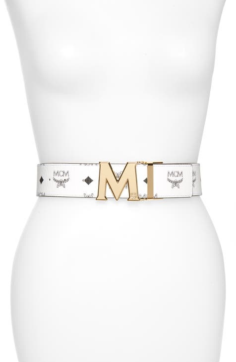White mcm belt - Gem