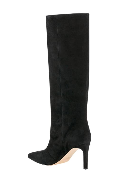 Shop Marc Fisher Ltd Narysa Pointed Toe Knee High Boot In Black Suede