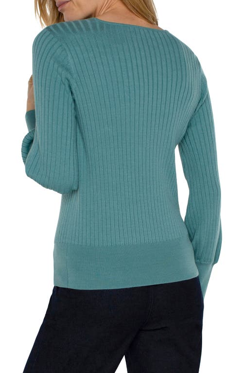 Shop Liverpool Los Angeles Rib Sweater In Ocean Wash