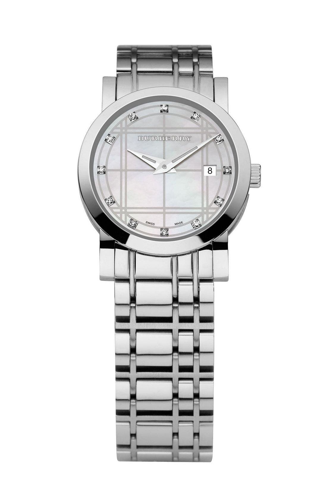 Burberry Round Diamond Bracelet Watch Nordstrom