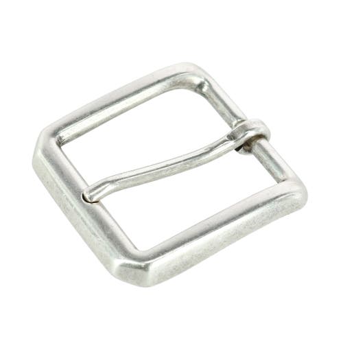 Trafalgar 35mm Square Solid Brass Harness Belt Buckle In Silver