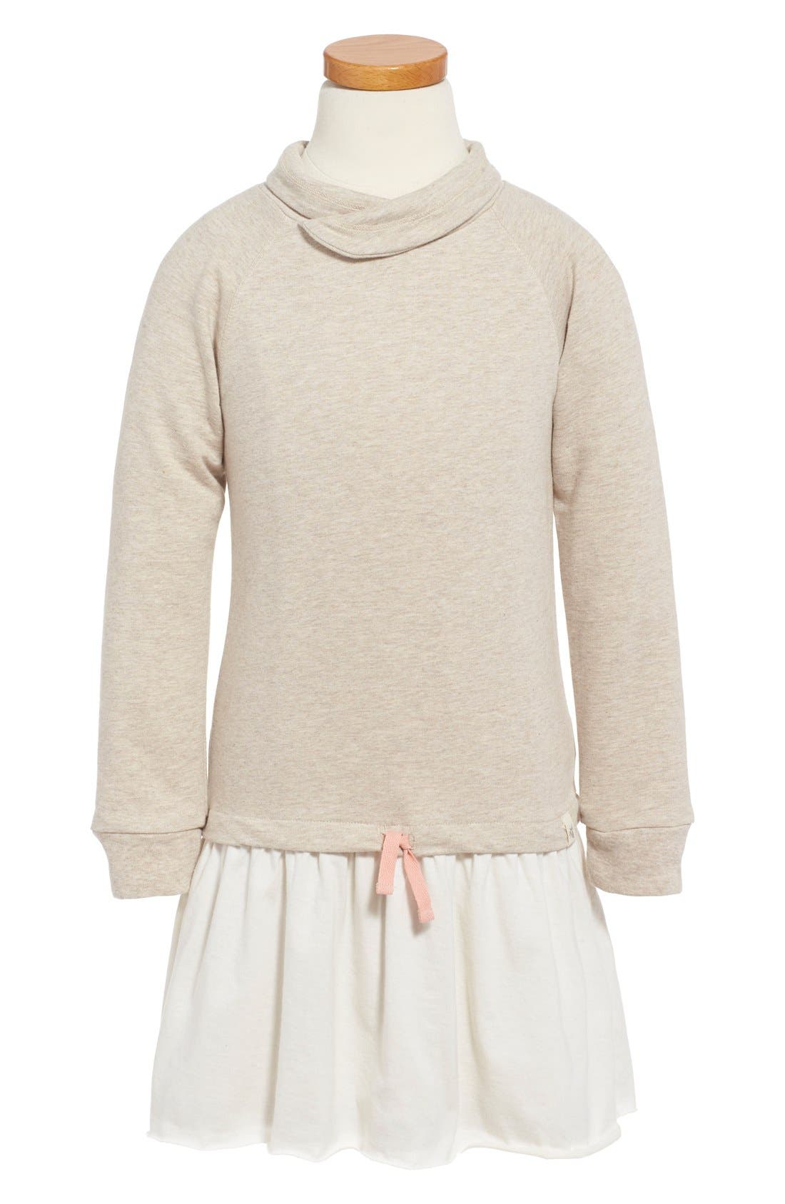 Burt's Bees Baby French Terry Organic Cotton Cowl Neck Dress (Toddler