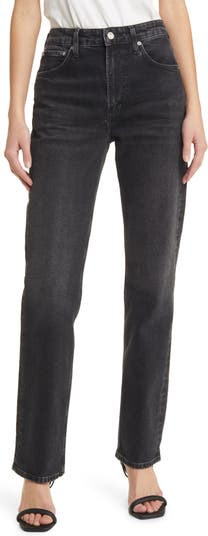 Buy Balenciaga Logo-waistband Straight-leg Jeans - Black At 30