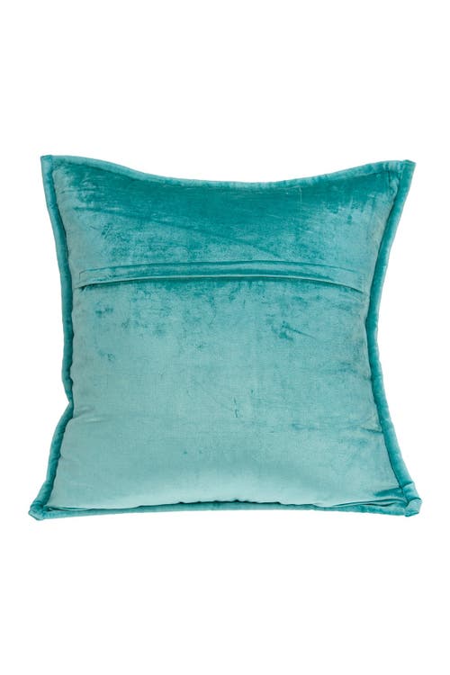 Parkland Collection Gorty Transitional Solid Quilted Pillow In Aqua