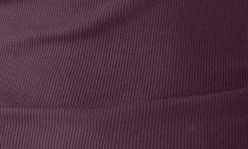 Michael Stars Joni Power Shoulder Rib Top In Beetroot