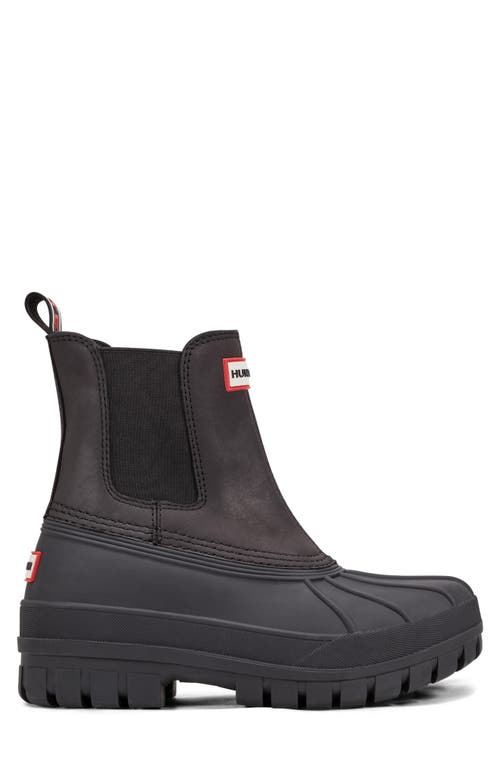 Hunter Suffolk Waterproof Insulated Boot In Black/black/black