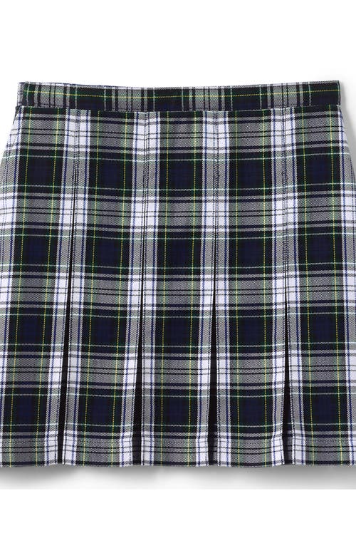 LANDS' END LANDS' END SCHOOL UNIFORM GIRLS PLAID BOX PLEAT SKIRT TOP OF THE KNEE