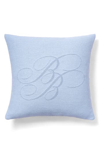 BROOKS BROTHERS BROOKS BROTHERS CHAMBRAY MONOGRAM ACCENT PILLOW