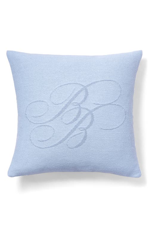 BROOKS BROTHERS BROOKS BROTHERS CHAMBRAY MONOGRAM ACCENT PILLOW 
