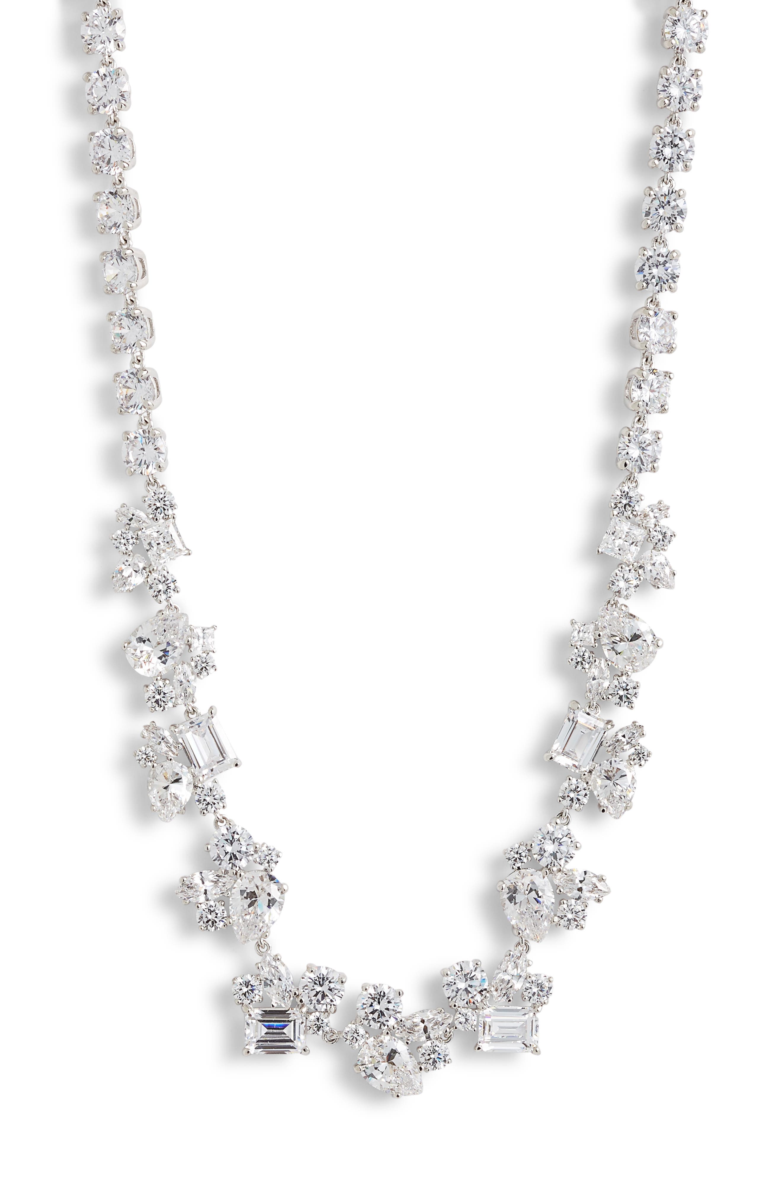 Nordstrom Cluster Cubic Zirconia Collar Necklace Nordstrom