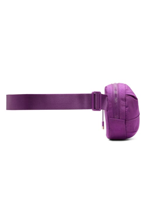 Shop Nike Aura Belt Bag In Viotech/viotech/gold Star