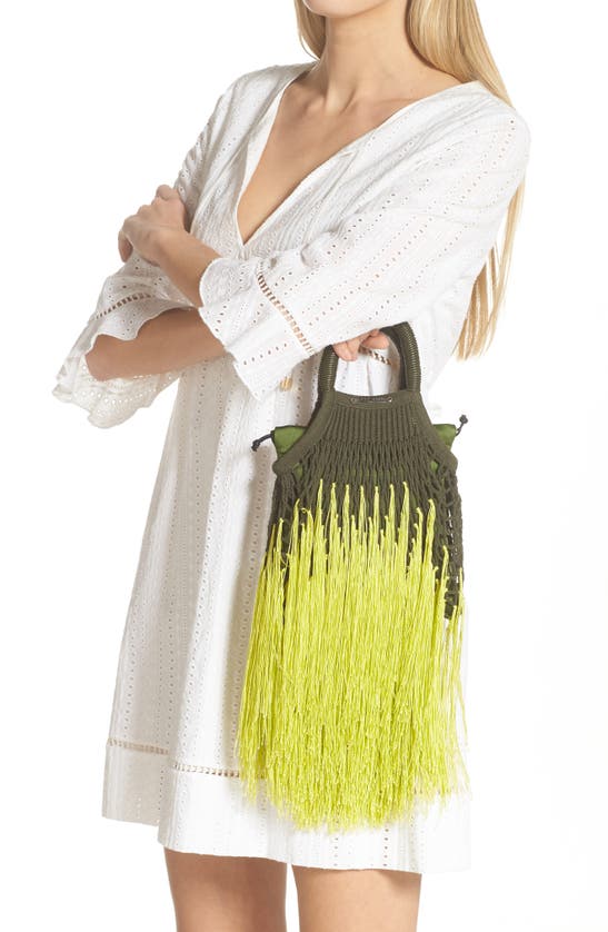 PETIT KOURAJ MINI FRINGE TOP HANDLE BAG