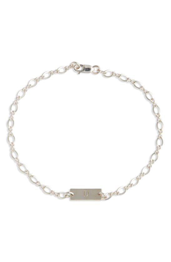 Shop Nashelle Hadley Initial Bar Bracelet In Sterling Silver