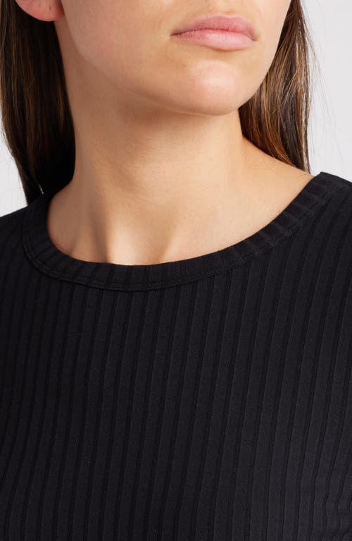 Shop Rag & Bone Luca Rib Long Sleeve Top In Black