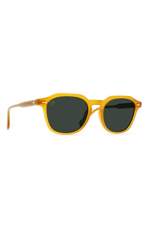 Raen Clyve 52mm Polarized Round Sunglasses In Honey/green Polarized