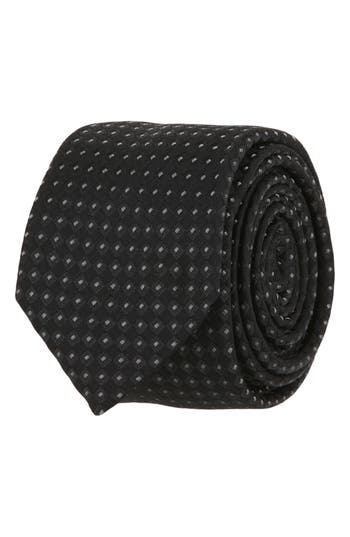 Givenchy Pattern Silk Tie In Gray