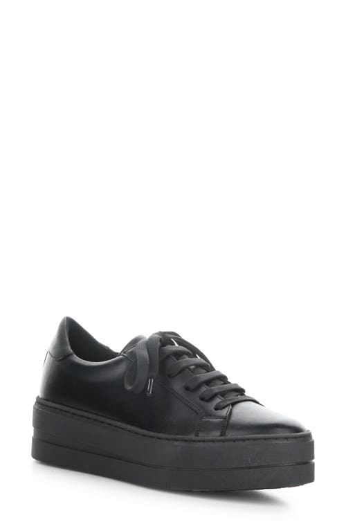 Bos. & Co. Maya Platform Sneaker In Black/black Verona Leather