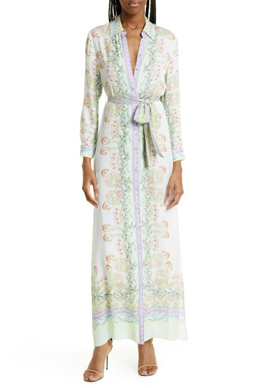 Alice + Olivia Chassidy Maxi Shirtdress in Floral Fest