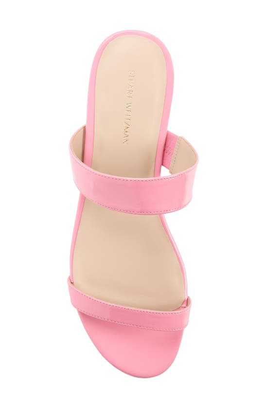 Stuart Weitzman Boardwalk Flat Wedge Slide Sandal In India Pink