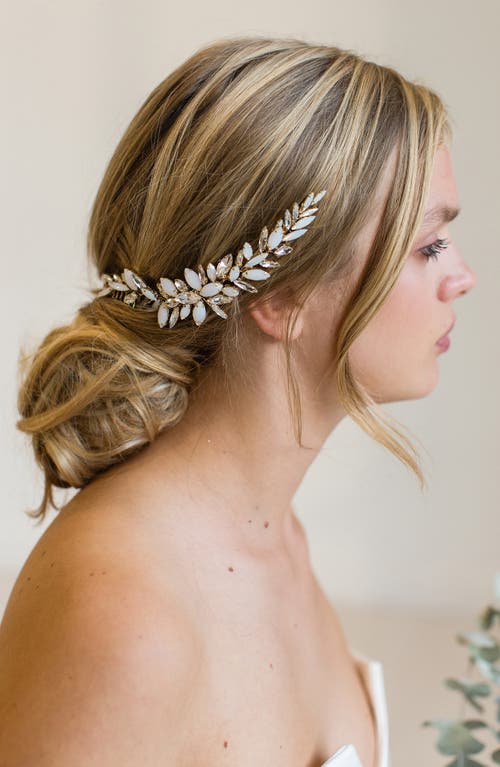 Brides & Hairpins Izett Halo Opal & Crystal Comb in Gold at Nordstrom