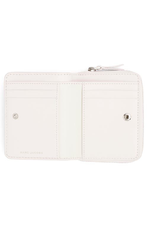 Shop Marc Jacobs The Mini Leather Compact Wallet In Cotton