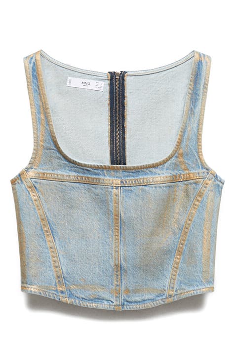 Women's MANGO Denim Tops | Nordstrom