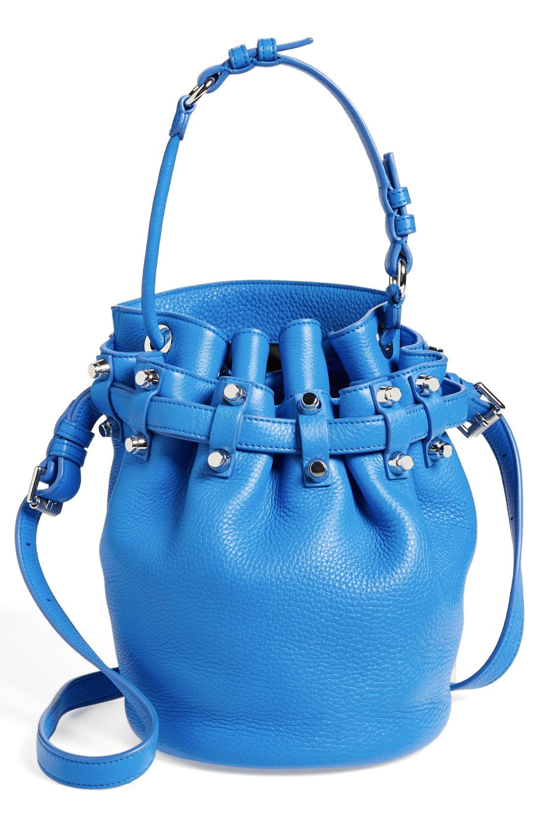 Alexander Wang 'Diego Silver' Leather Bucket Bag Nordstrom