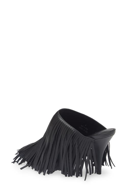 Shop Jeffrey Campbell Margins Fringe Mule In Black