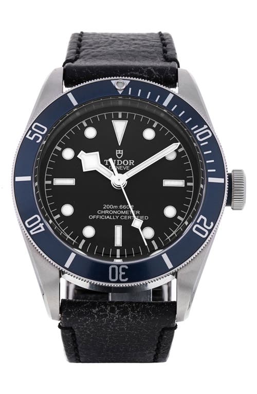 Tudor Preowned 2022 Black Bay Leather Strap Watch