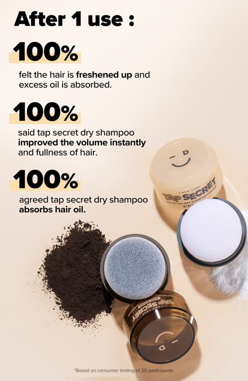 I Dew Care Tap Secret Mattifying Dry Shampoo Powder In Dark Brown