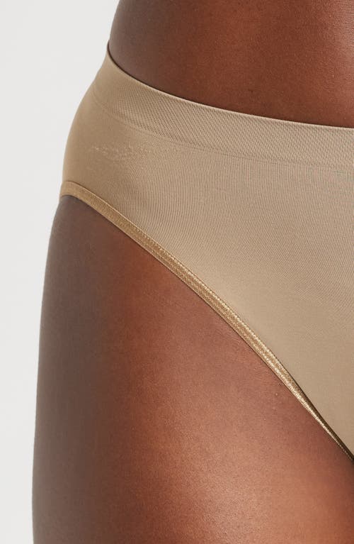 Shop Hanro Touch Feeling High Cut Briefs In Deep Taupe