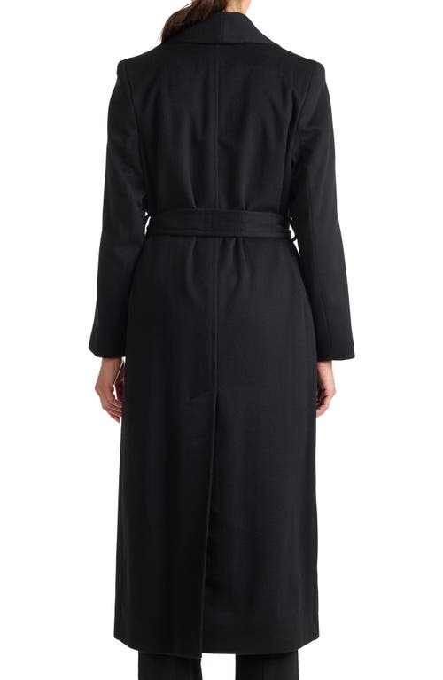 Sofia Cashmere Cashmere Wrap Coat In Black