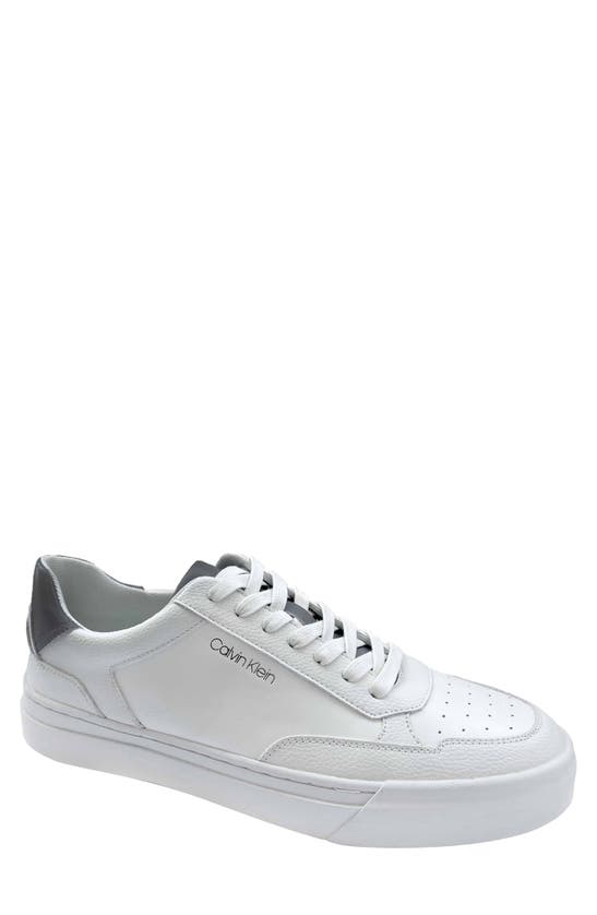 Calvin Klein Stenzo Sneaker In White/ Grey