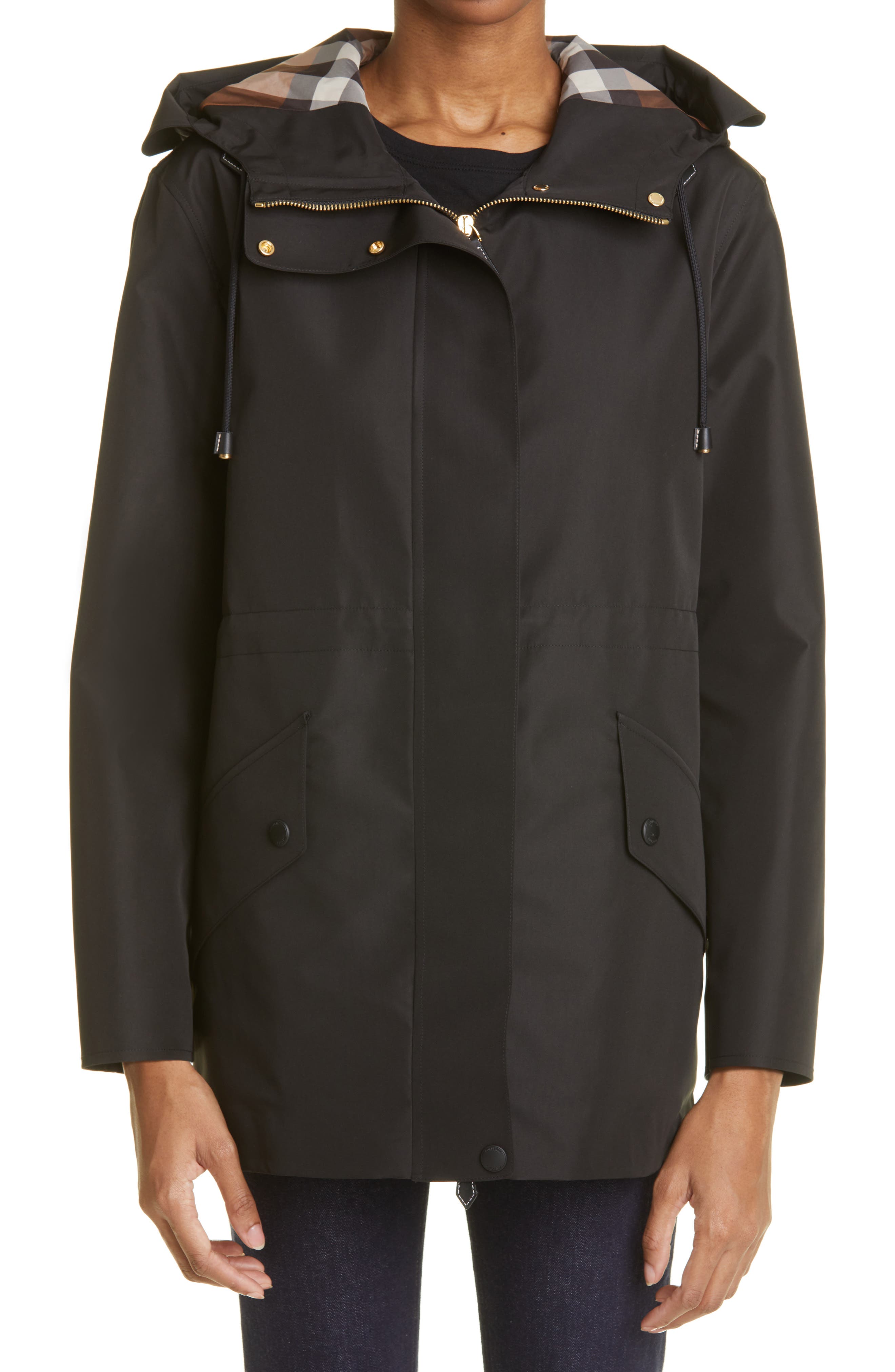 black burberry rain jacket